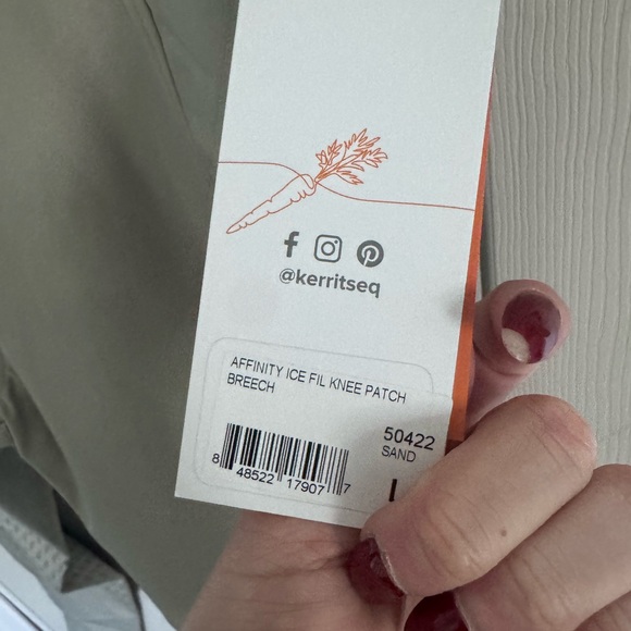 NWT KERRITS Women’s Affinity Ice Knee Patch Sand Riding Pants Large Breeches - Picture 7 of 16